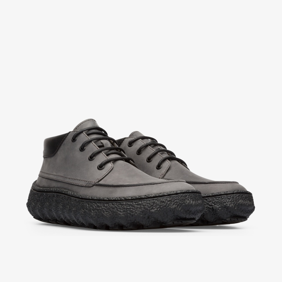 Camper Ground Grey - Camper Mens Ankle Boots ||7495-POXGL||